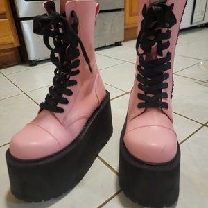 Dolls kill Pink platform boots